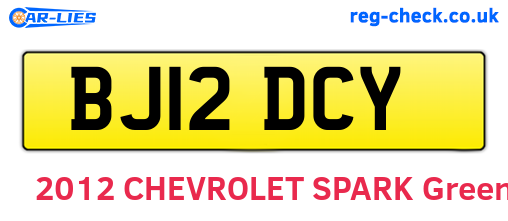 BJ12DCY are the vehicle registration plates.