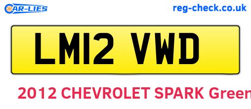 LM12VWD are the vehicle registration plates.