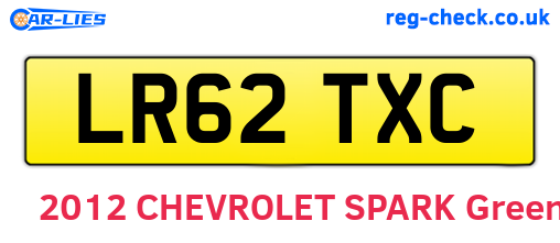 LR62TXC are the vehicle registration plates.