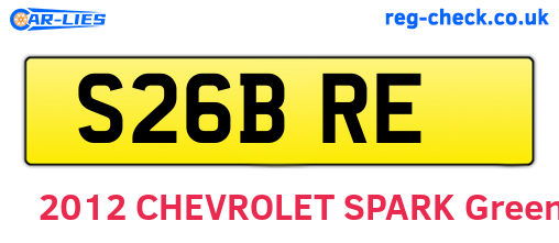S26BRE are the vehicle registration plates.