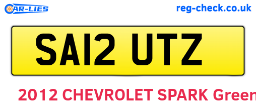 SA12UTZ are the vehicle registration plates.