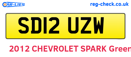 SD12UZW are the vehicle registration plates.