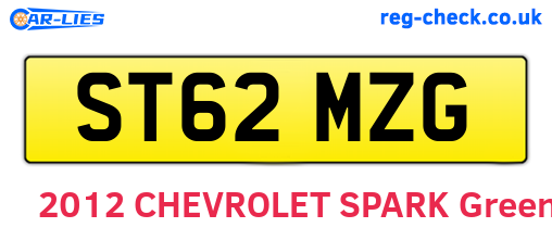 ST62MZG are the vehicle registration plates.