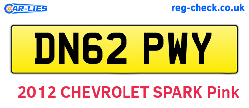 DN62PWY are the vehicle registration plates.