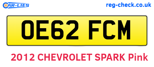 OE62FCM are the vehicle registration plates.