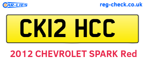 CK12HCC are the vehicle registration plates.