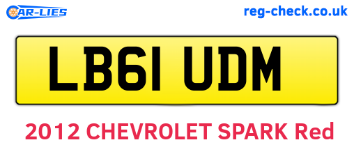 LB61UDM are the vehicle registration plates.