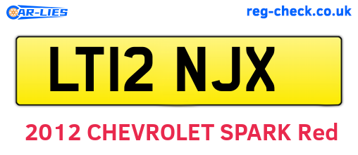 LT12NJX are the vehicle registration plates.