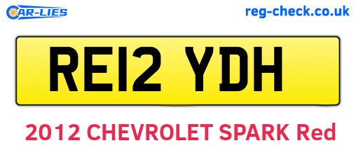 RE12YDH are the vehicle registration plates.