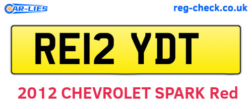 RE12YDT are the vehicle registration plates.