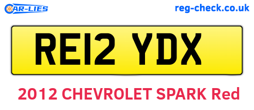 RE12YDX are the vehicle registration plates.