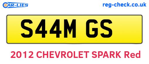 S44MGS are the vehicle registration plates.
