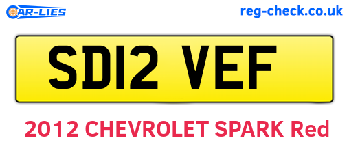 SD12VEF are the vehicle registration plates.