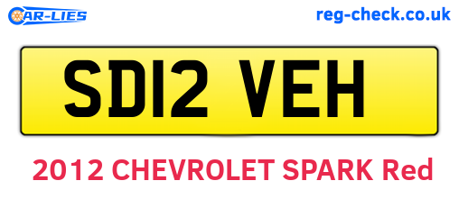 SD12VEH are the vehicle registration plates.