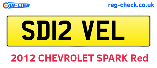 SD12VEL are the vehicle registration plates.