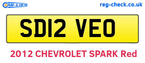 SD12VEO are the vehicle registration plates.