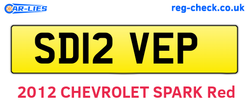 SD12VEP are the vehicle registration plates.