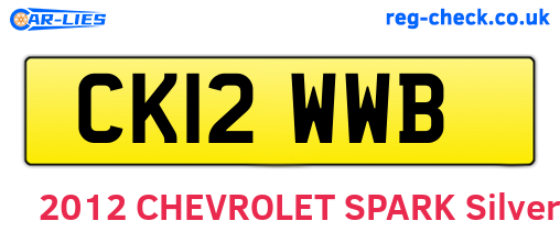 CK12WWB are the vehicle registration plates.