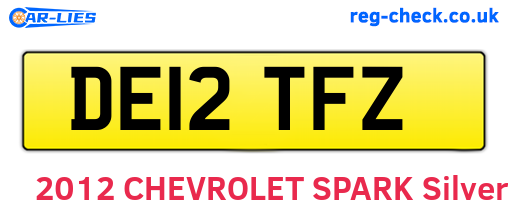 DE12TFZ are the vehicle registration plates.