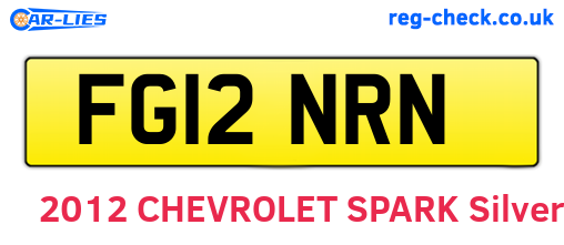 FG12NRN are the vehicle registration plates.