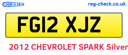 FG12XJZ are the vehicle registration plates.