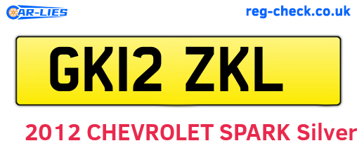 GK12ZKL are the vehicle registration plates.