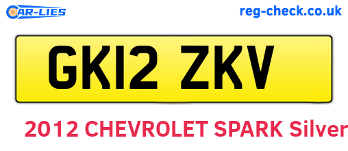 GK12ZKV are the vehicle registration plates.
