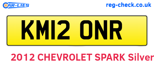 KM12ONR are the vehicle registration plates.