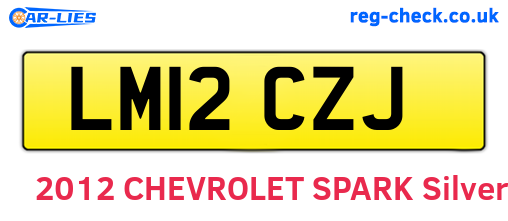 LM12CZJ are the vehicle registration plates.