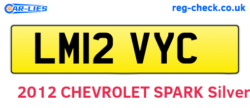 LM12VYC are the vehicle registration plates.