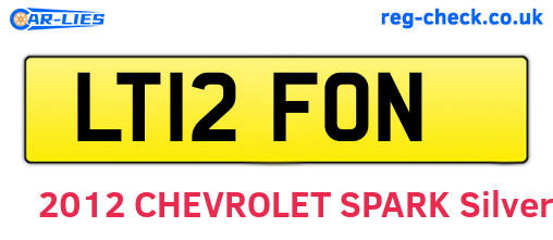 LT12FON are the vehicle registration plates.