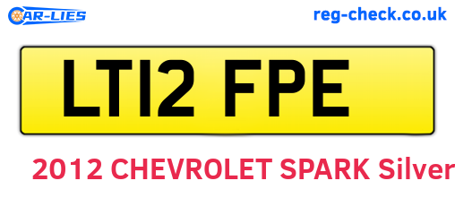 LT12FPE are the vehicle registration plates.