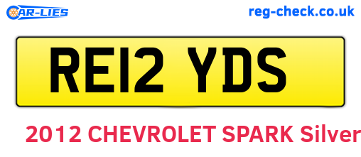 RE12YDS are the vehicle registration plates.