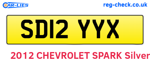 SD12YYX are the vehicle registration plates.