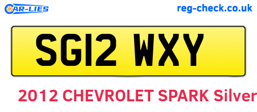 SG12WXY are the vehicle registration plates.