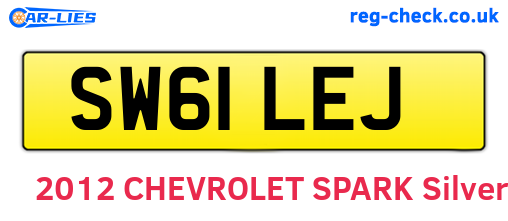 SW61LEJ are the vehicle registration plates.
