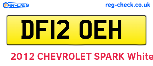 DF12OEH are the vehicle registration plates.