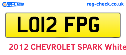 LO12FPG are the vehicle registration plates.