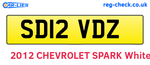 SD12VDZ are the vehicle registration plates.