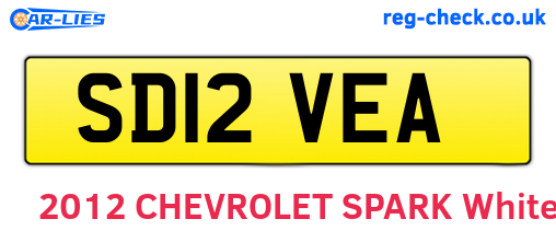 SD12VEA are the vehicle registration plates.
