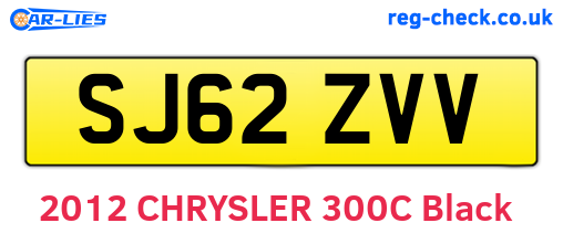 SJ62ZVV are the vehicle registration plates.