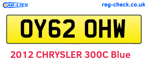 OY62OHW are the vehicle registration plates.