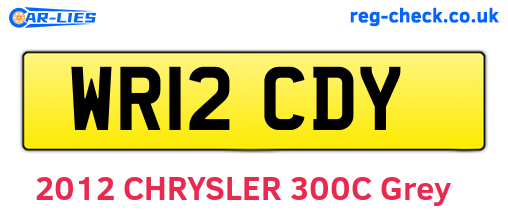WR12CDY are the vehicle registration plates.