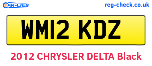 WM12KDZ are the vehicle registration plates.