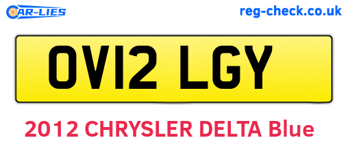OV12LGY are the vehicle registration plates.