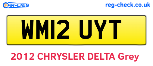 WM12UYT are the vehicle registration plates.