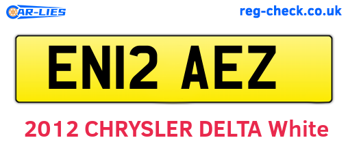 EN12AEZ are the vehicle registration plates.