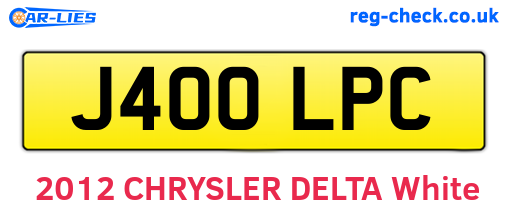 J400LPC are the vehicle registration plates.