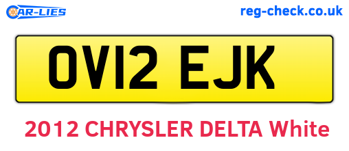 OV12EJK are the vehicle registration plates.