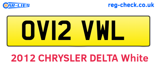 OV12VWL are the vehicle registration plates.